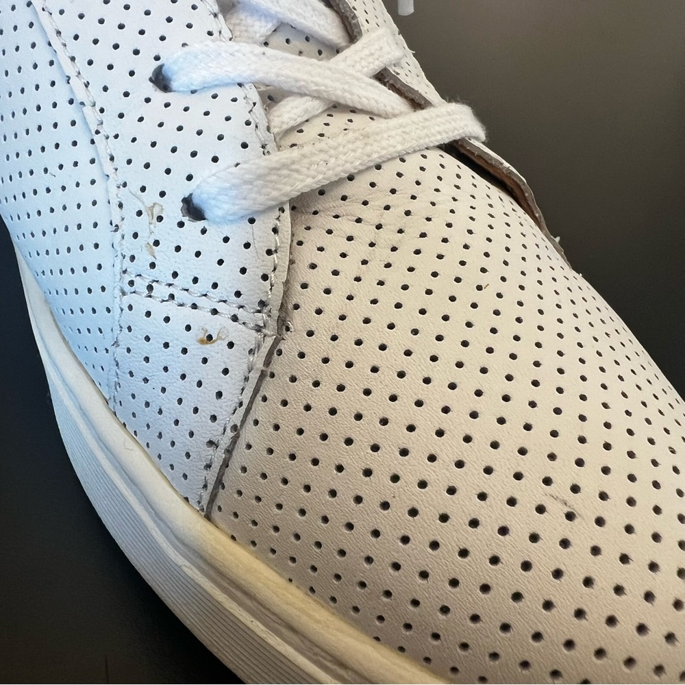 Sofft White Somers Tie Perforated Sneaker 10 - Picture 8 of 11